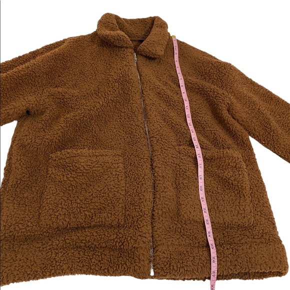 Brown Teddy Bear Fleece Zip Up Jackets, Size XL - Picture 9 of 12